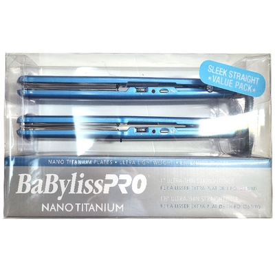 Babyliss Pro Nano Titanium Combo 1" + 1" 1/2 Ultra Thin Flat Iron