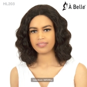 A Belle 100% Natural Human Hair Deep Part Lace Front Wig - HL203