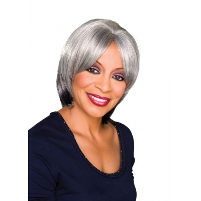 ALICIA FOXY SILVER, Monofilament Synthetic Half Wig, GLORIA