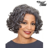 Foxy Silver Synthetic Lace Wig - YVONNE