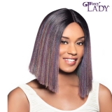 Foxy Lady Synthetic Natural J Part Lace Wig - POLA
