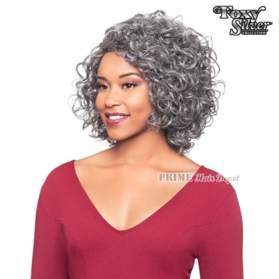 Foxy Silver Human Hair Blend Wig - 13715 H/H MARVA