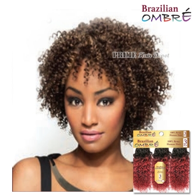 BRAZILIAN OMBRE 100% Remy Human Hair - COIL CURL 3 PCS