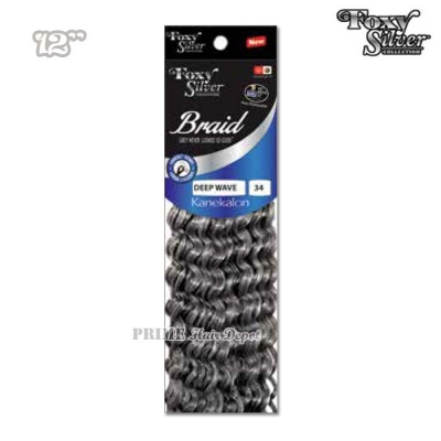 Foxy Silver Synthetic Hair DEEP WAVE 12 Braid - 14632