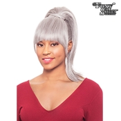 Foxy Silver Synthetic Ponytail Bang and Drawstring Set - DUET01