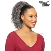 Foxy Silver Synthetic Drawstring Ponytail - 14663 DS16