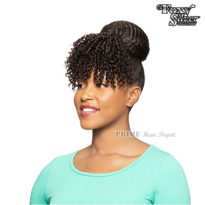 Foxy Silver Synthetic Ponytail Bang and Drawstring Set - 14665 DUET07