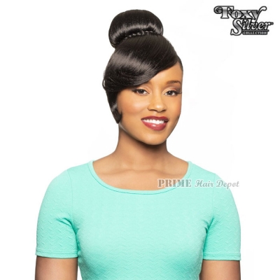 Foxy Silver Synthetic Ponytail Bang and Drawstring Set - 14666 DUET08