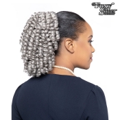 Foxy Silver Synthetic Drawstring Ponytail - 14693 DS20