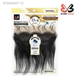 Bobbi Boss Bundle 100% Virgin Human Hair 13X4 HD Lace Closure - STRAIGHT 12