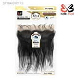 Bobbi Boss Bundle 100% Virgin Human Hair 13X4 HD Lace Closure - STRAIGHT 16