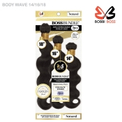 Bobbi Boss Gold Boss Bundle 100% Unprocessed Human Hair Weave -  BODY WAVE 3 PCS [14.16.18]