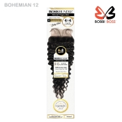 Bobbi Boss Bundle 100% Virgin Human Hair 4X4 HD Lace Closure - BOHEMIAN 12