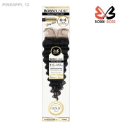 Bobbi Boss Bundle 100% Virgin Human Hair 4X4 HD Lace Closure - PINEAPPL 12