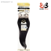 Bobbi Boss Bundle 100% Virgin Human Hair 4X5 HD Lace Closure - STRAIGHT 12