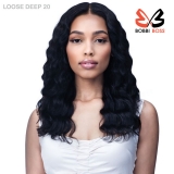 Bobbi Boss 100% Unprocessed Remy HD Bundle Lace Front Wig - LOOSE DEEP 20
