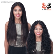 Bobbi Boss 100% Virgin Remy Human Hair HD Lace Wig - WET&WAVY 24