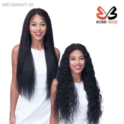 Bobbi Boss 100% Virgin Remy Human Hair HD Lace Wig - WET&WAVY 28