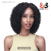 Bobbi Boss 100% Unprocessed Human Hair Bundle Lace Front Wig - MHLF502  JHERI CURL 12