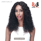 Bobbi Boss 100% Unprocessed Human Hair Bundle Lace Front Wig - MHLF504  JHERI CURL 20