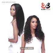 Bobbi Boss 100% Unprocessed Human Hair Wet & Wavy 13X4 HD 360 Lace Frontal Wig - MHLF519 BRAELYNN