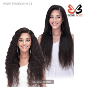 Bobbi Boss 100% Unprocessed Human Hair Wet & Wavy 360 HD Lace Wig - MHLF519L W&W BRAELYNN 24