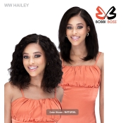 Bobbi Boss 100% Unprocessed Human Hair Wet & Wavy 13X4 HD Lace Frontal Wig - MHLF532 HAILEY