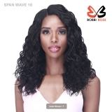 Bobbi Boss 100% Human Hair Deep Lace Wig - MHLF593 SPAN WAVE 18