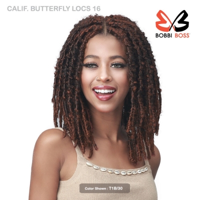 Bobbi Boss Synthetic Hair 4x4 Frontal Lace Wig - MLF614 CALIF BUTTERFLY LOCS 16