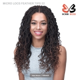 Bobbi Boss Synthetic Hair 4x4 Frontal Lace Wig - MLF622 MICRO LOCS FEATHER TIPS 22