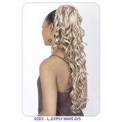 NEW BORN FREE Synthetic Drawstring Ponytail: 0203 L. GYPSY WAVE