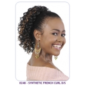 NEW BORN FREE Synthetic Drawstring Ponytail: 0248 FRENCH CURL D/S