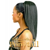 NEW BORN FREE Synthetic Drawstring Ponytail: 0327  STRAIGHT 14" D/S