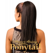 NEW BORN FREE Synthetic Drawstring Ponytail: 0328  STRAIGHT 18" D/S