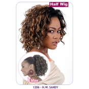 BOGO: NEW BORN FREE Demi Cap Synthetic Half Wig: 1206 SANDY