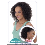 NEW BORN FREE Demi Cap Synthetic Half Wig: 1257 LOVE