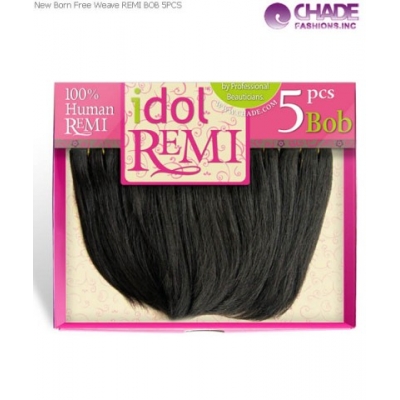 New Born Free Idol Remi Human Weave Extensions - IRHB05 REMI BOB 5PCS