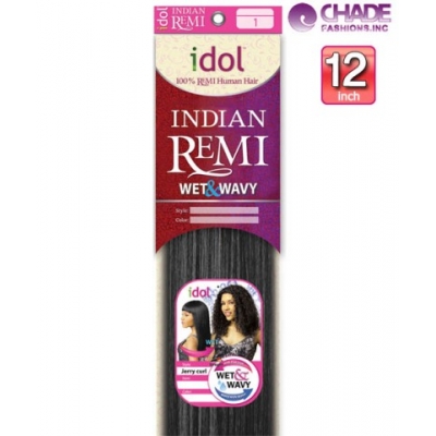 New Born Free Idol Indian Hair Weave Extensions - INJ12S WET&WAVY (JERRY CURL) 12s