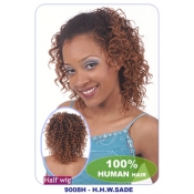 NEW BORN FREE 100% Human Hair Half Wig: H.H.W.SADE