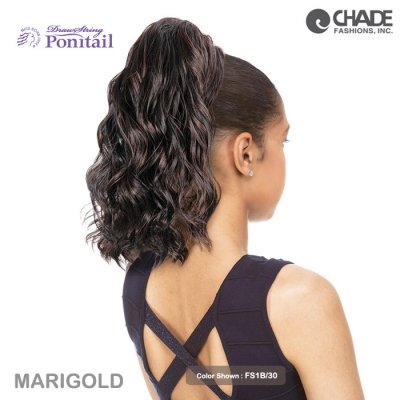 New Born Free Synthetic Drawstring Ponytail - 386 MARIGOLD