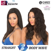 Ali 9A Unprocessed Virgin Human Hair Wet n Wavy Deep Lace Part Wig 18 - Body Wave A9WWD18