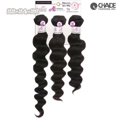 ALI Brazilian Bundle 3pcs- Loose Deep Wave 22+24+26 (Natural Black)