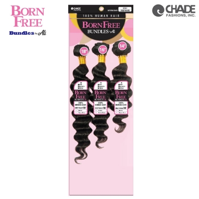 Ali Born Free 100% Human Hair BUNDLE 3PCS - BF3[N1-N6] DEEP WAVE