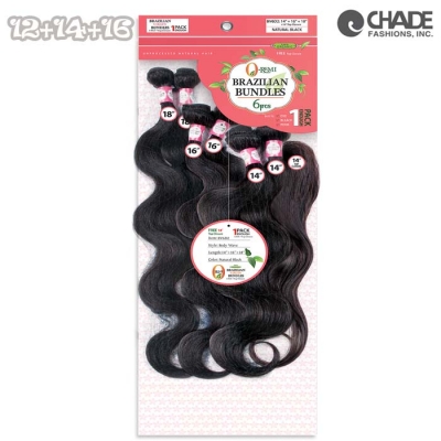 New Born Free Unprocessed Brazilian Virgin Remi Bundle 6pcs + Top Closure - Body Wave 12+14+16