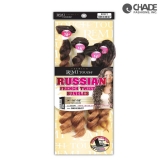 New Born Free Human Hair Blend Remi Touch 3pcs - Russian French Twist 14.16.18+Top closure
