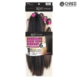 New Born Free Human Hair Blend Remi Touch 6pcs - Natural Kinky Perm Straight 14+16+18+ Hand tied Top closure