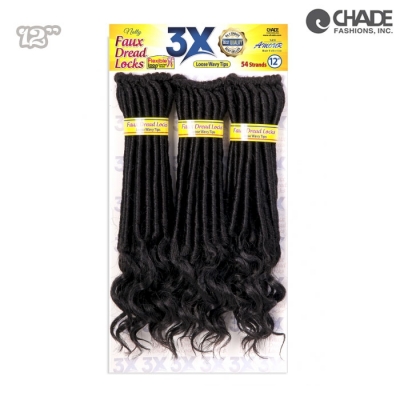 Natty 3X Faux Dred Locks Loose Wavy Tips 12 - NFLL123X