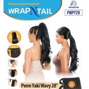 New Born Free Warp N Tail - PWPY28 Natural Perm Yaki Wavy 28