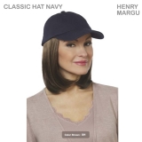 Henry Margu Baseball cap with attached hairpiece - HM NAVY CLASSIC
