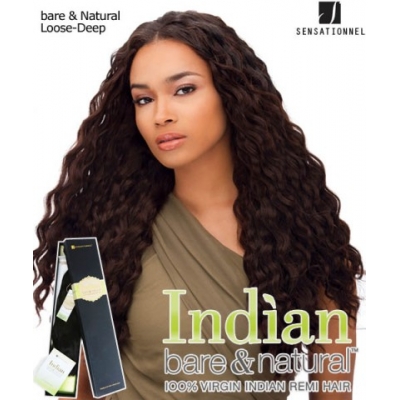 Sensationnel Indian Bare-Natural Loose Deep 12 - Indian Hair Weave Extensions